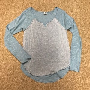 Free people relaxed double layer top